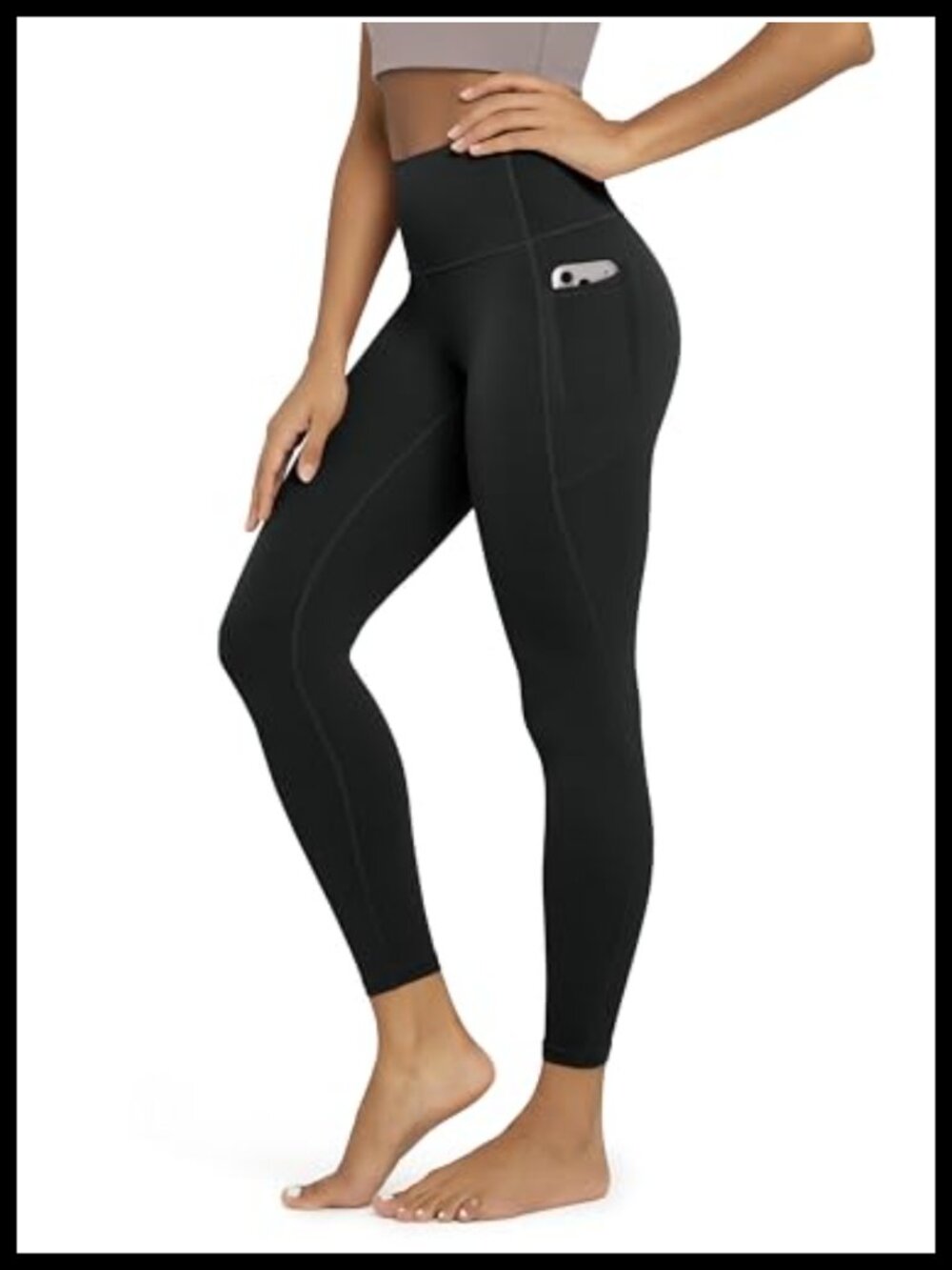 Buttery Soft Lounge Yoga Leggings with Pockets High Waist 25" Inseam